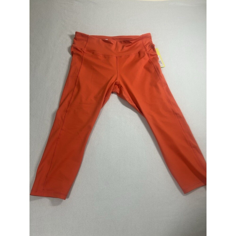 All In Motion Womens Ankle Pants XL Orange Stretch Straight Leg NEW 280